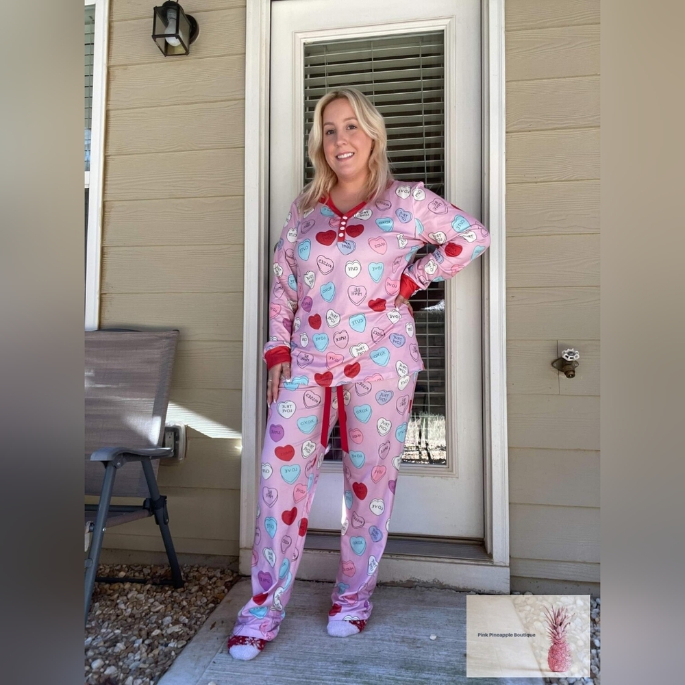 Pajamas - candy hearts